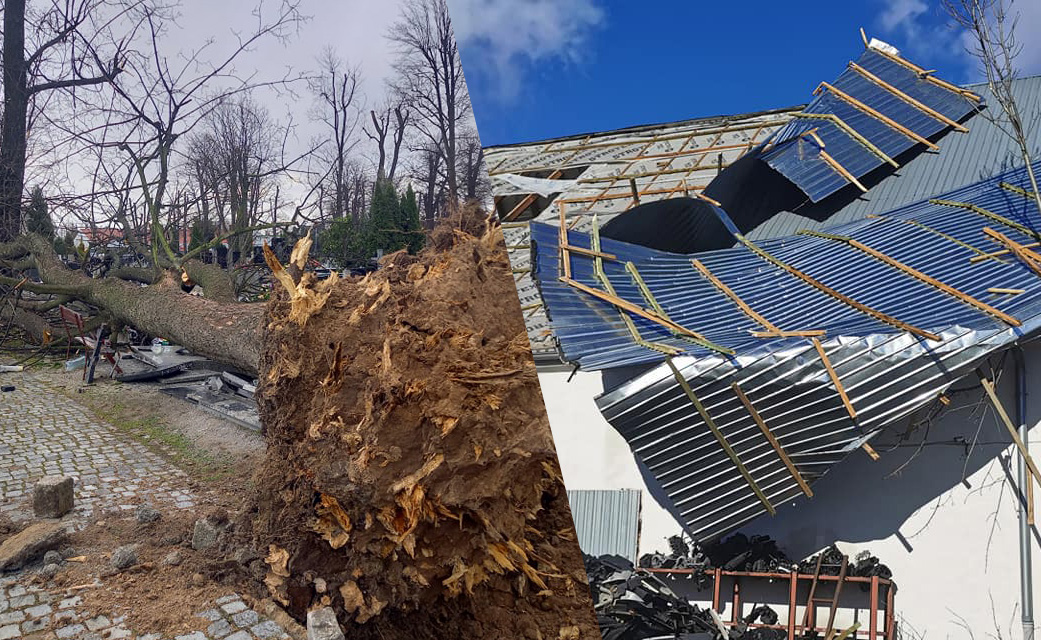 Nad Strzegomiem przechodzi wichura. Są szkody! [FOTO] 